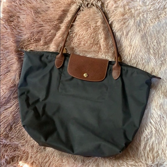 longchamp grey tote bag